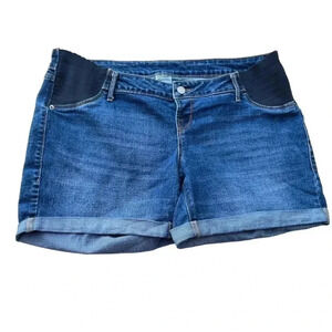Women’s Old Navy Maternity Dark Wash Denim Shorts•SZ 12 Preowned Good Condition
